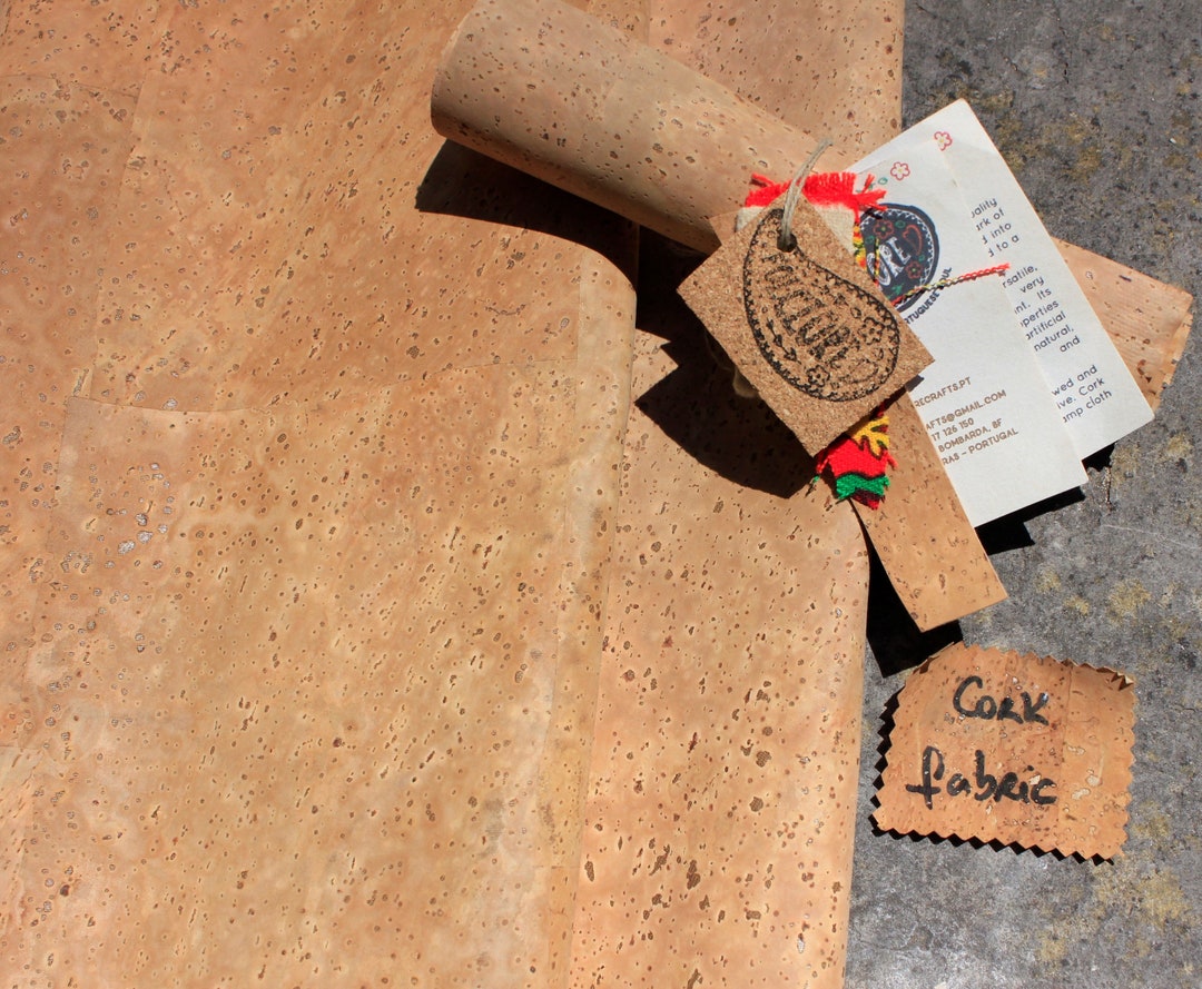 Premium Natural Cork Leather, Cork Fabric for Sewing Projects