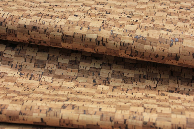 Plantbased Vegan Leather by the Roll. Natural Patterned Cork Etsy