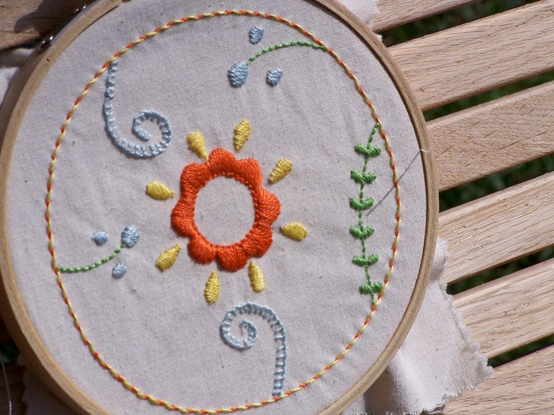 Stamped Embroidery Kit Tutorial Handmade DIY Gifts for Etsy