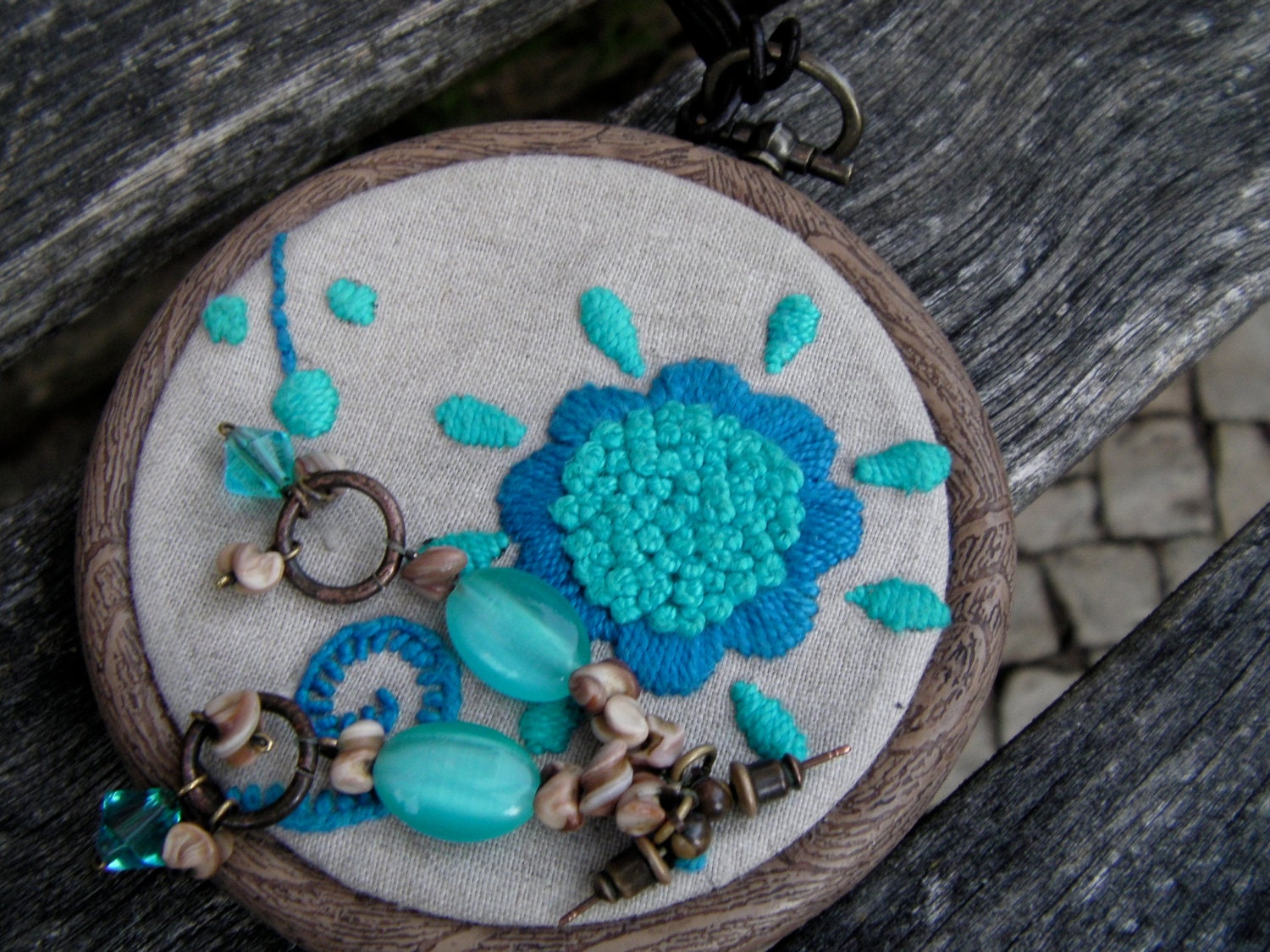 Embroidery Kit Pendant for Necklace or Keyring Original Best Etsy UK