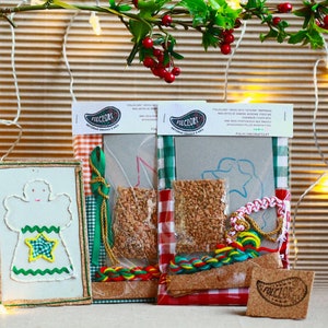 Kit para decorar cartões com motivos de Natal, Menino Jesus, árvore de Natal, ovelha, anjo, rena e estrela, kits infantis, enfeites de Natal