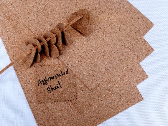 Thin Agglomerated Cork Sheets, 8 Eco Friendly Sheets for Your
