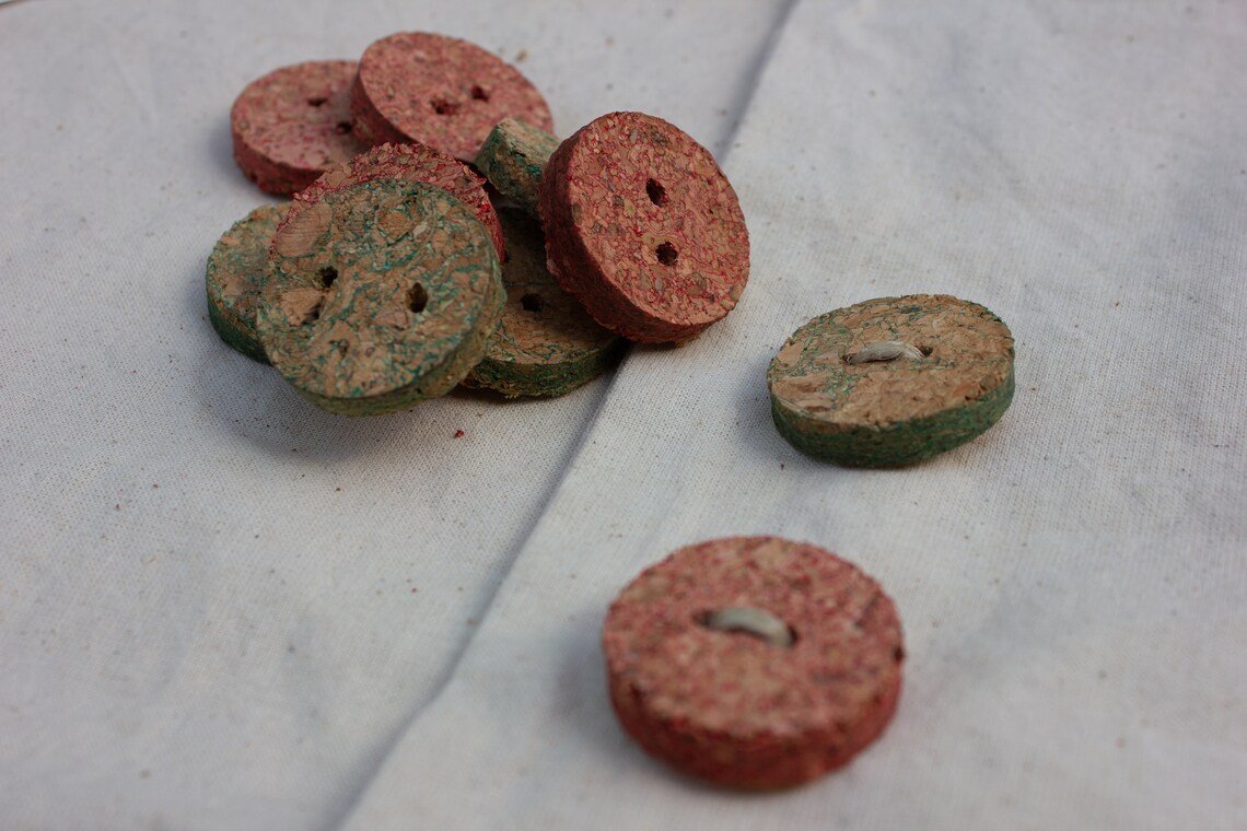 Natural cork buttons crafts supplies rustic macrame large Etsy