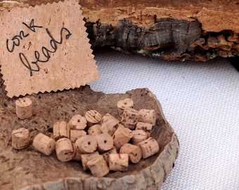 Koraliki w kształcie walców korkowych o średnicy 12 mm (ok. 1/2"), w 100% naturalne, do wyrobu biżuterii organicznej, kolczyków, breloków, bransoletek i naszyjników.