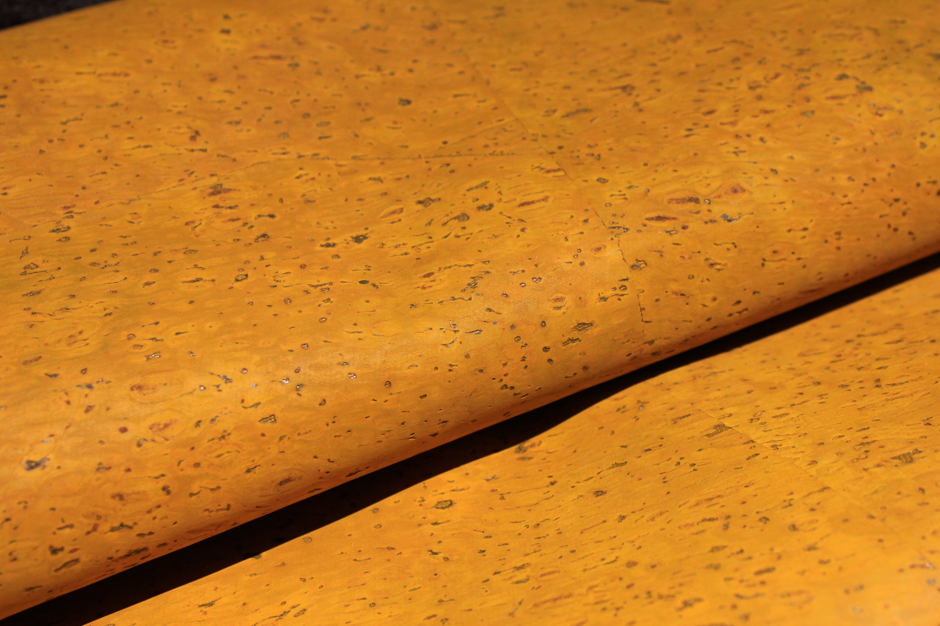 Cork & Cotton Fabric in Yellow Mustard, Vegan Leather Cork Skin ...