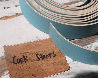 Custom order - Ilse blue cork strap