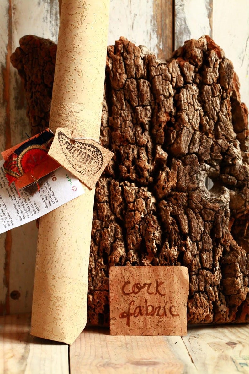 Cream metallic gold cork fabric by the meter/yard Beige w/ Etsy