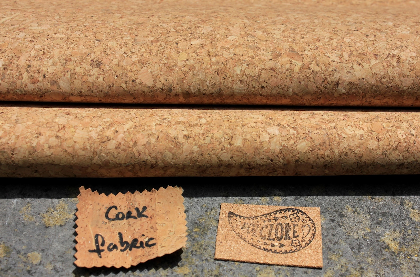 Coarse Grained Patterned Cork Cloth by the Yard/meter. Etsy UK