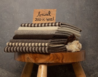 Burel – Portuguese boiled wool fabric in natural colors,  - By the meter