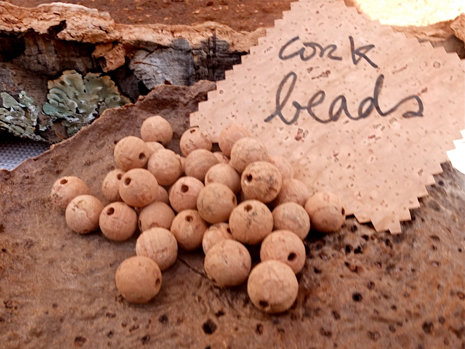 Cork balls for eco jewelry 50pcs 10mm natural cork round Etsy