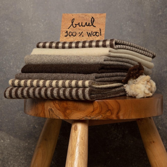 Burel, Portuguese boiled wool fabric in natural earthy colours by the meter/yard. Historical fabric. Sustainable & traditional wool material