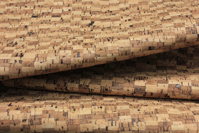 Plantbased Vegan Leather by the Roll. Natural Patterned Cork Etsy