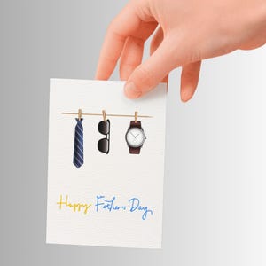 Vatertag Grußkarte, glücklicher Vatertag Design mit Krawatte, durchdachtes Geschenk für Papa Download, druckbare Vatertagskarte, Papa Karte