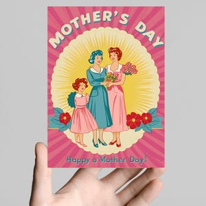 Tarjeta de felicitación para el Día de la Madre, Tarjeta de Feliz Día de la Madre, Regalo significativo para mamá, Tarjeta de felicitación especial para madres, Diseño vintage para madres