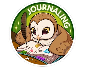 Coping Critters™,  Journaling Owl - Kiss-Cut Stickers
