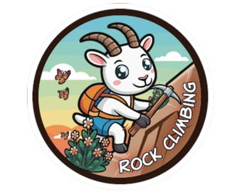 Coping Critters™, Rock Climbing - Kiss-Cut Stickers