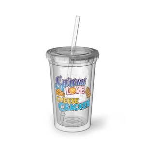 Vaso acrílico Spread the Love™ con frases divertidas, vaso elegante para bebidas.