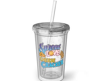 Spread the Love™ Acrylic Cup with Fun Quotes, Stylish Drink Cup