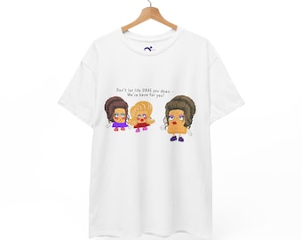 Empowering Unisex Heavy Cotton Tee - "Don't Let Life Drag You Down" - Casual Wear, Gift for Friends, LGBTQ+ Pride, Comfort Tee, Motivational