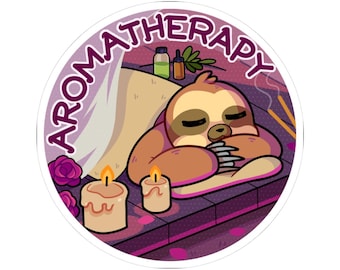 Coping Critters™, Aromatherapy - Sloth Kiss-Cut Stickers