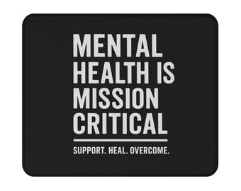 Mental Health Awareness Gaming-muismat - Antislip bureauaccessoire voor gamers, kantoorinrichting, cadeau voor gamers, ondersteuning geestelijke gezondheid