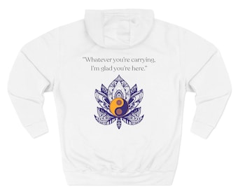 Yin Yang Lotus Hoodie | Spiritual Mandala, Mindfulness Quote