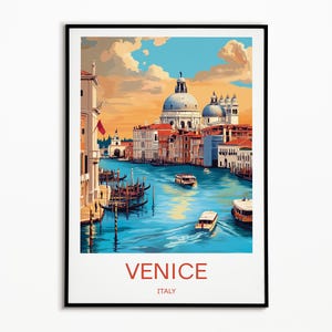 Venice travel print - Italy, Venice poster, Venice artwork, Birthday present, Wedding Gift, Custom Text, Personalised Gift