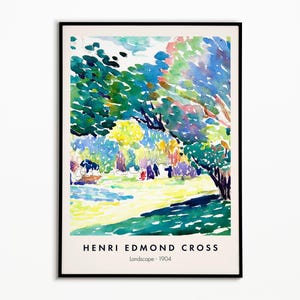 Henri Edmond Cross Print | Landscape, Henri Edmond Cross Poster, Museum Exhibition Poster, Living Room Decor, Vintage Exhibition Print
