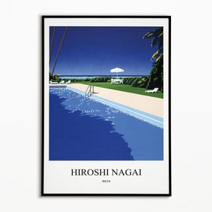 Hiroshi Nagai Art Print, Deck Print, Japanese Art Poster, Hiroshi Nagai, Home Decor, Japanese City Pop, Modern Art Print, Tokyo Print