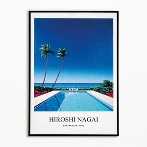 永井博 HIROSHI NAGAI ポスター POOLSIDE SUNSET（GINGER掲載