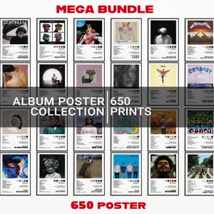 650 Album Poster - Music Album Cover Posters, Album Art Prints, Albums Digital Download, Music Poster Collection, Album Cover Wall Kit