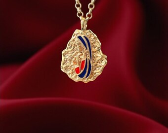 Sterling Silver Virgin Mary Necklace, Religious Icon Medallion