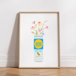 High Noon Seltzer Flower Print
