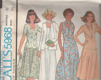 McCall's 5968 Misses' Dress, Jacket and Scarf