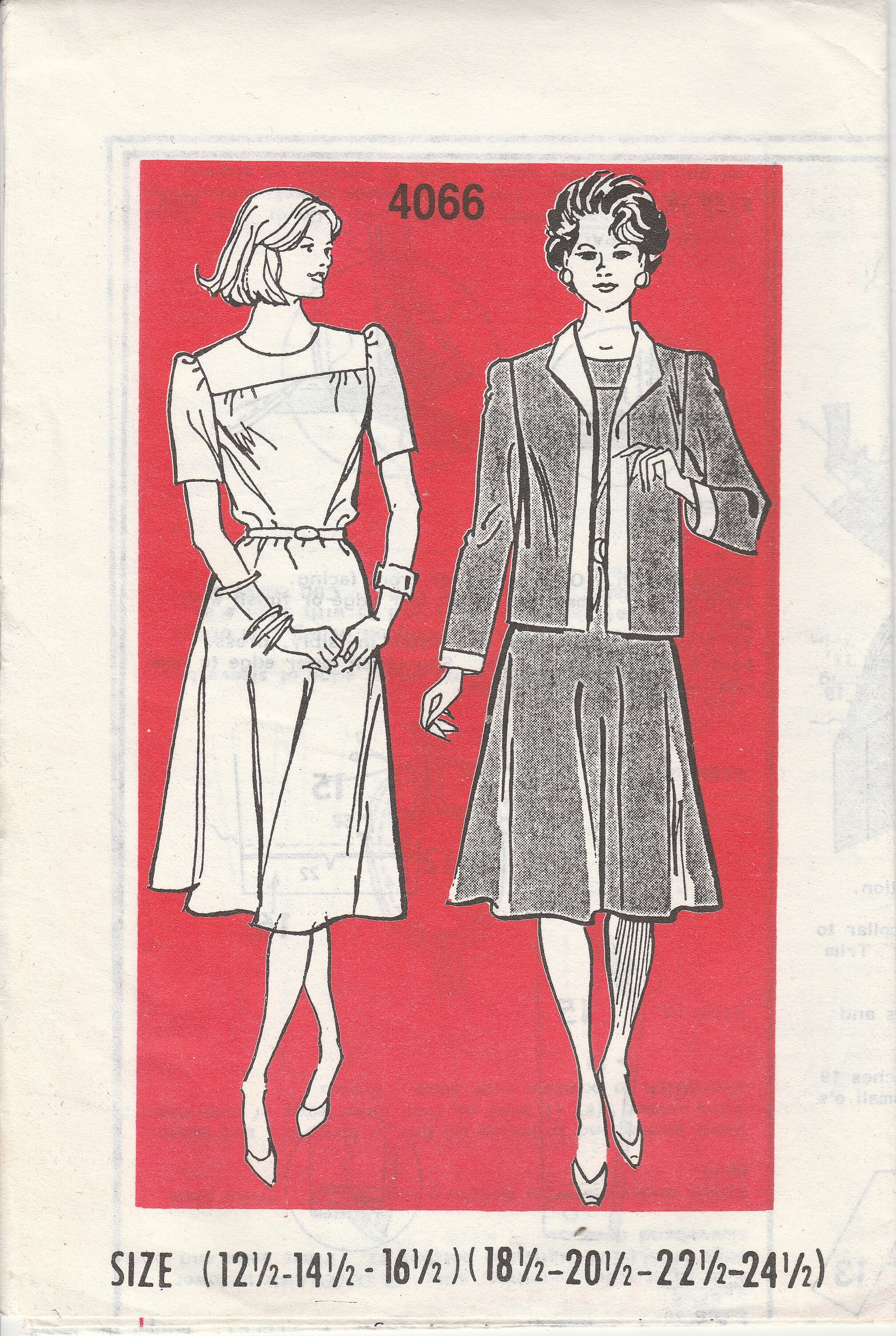 Style 4066 Pattern Mail Order Pattern 4066 Misses Dress With Jacket - Etsy