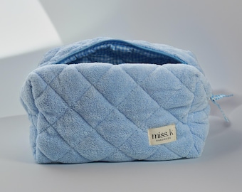 Miss K’s Reversible Dusty Blue Makeup Bag