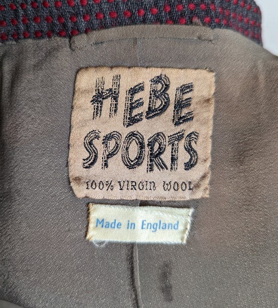 Vintage Late 1940s Early 1950s Hebe Sports Wool J… - image 5