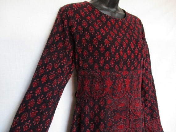 Vintage Indian Cotton Dress, Block Printed, Resis… - image 4