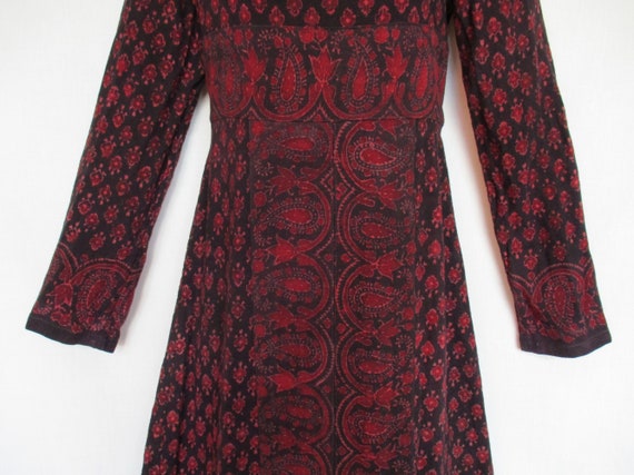 Vintage Indian Cotton Dress, Block Printed, Resis… - image 3