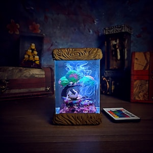 Resin lamp, night light, birthday gift, handmade lamp, cartoon lamp, decor lamp, game room decor, gift for him, resin art,  resin epoxy lamp