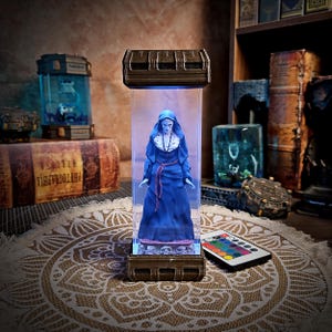 The.Nun, horror lamp, ghost, scary movie ,birthday gift for him, gift for gamer , resin lamp , lamp resin for gamer , night table
