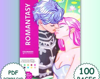 Mysterious Romantasy Coloring Book, Color By Numbers (Digital Download)