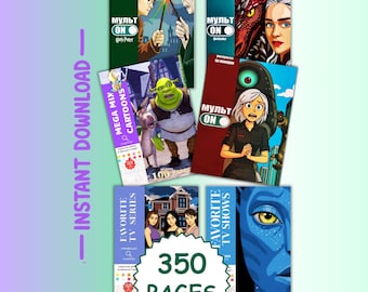 Libro da colorare misterioso, cartoni animati anime, serie TV, 350 pagine (download PDF)