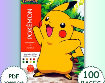 Pokémon | Goede kwaliteit | Kleurstelling | Disney kleurboek | PDF-kleuring | Kleur op nummer | Kleurboeken voor volwassenen | Boek gekleurd