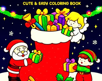 Christmas Cuties Coloring Book – 55 Bold & Easy Winter Pages (Printable PDF)