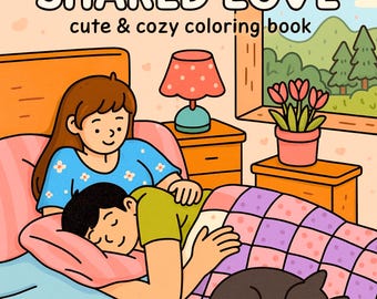 Couple Moments Coloring Book: 21 Kawaii Pages (PDF + PNG)