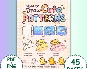 Kawaii Pattern Drawing Book | Step-by-Step Designs (PDF & PNG Download