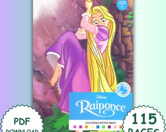 Rapunzel | Coloriage | Disney Coloring Book | Color by Number | Adult Coloring Books | Book Colored | Raiponce | Printable | Procreate