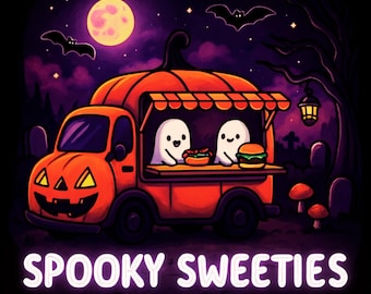 Målarbok med läskiga sötnosar – Halloween Kawaii-stil (PDF utskrivbar)