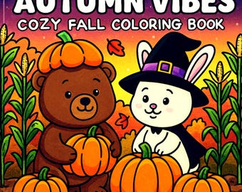 Autumn Coloring Book for Adults: Cozy Fall Scenes, Coco Wyo (PDF & Procreate)